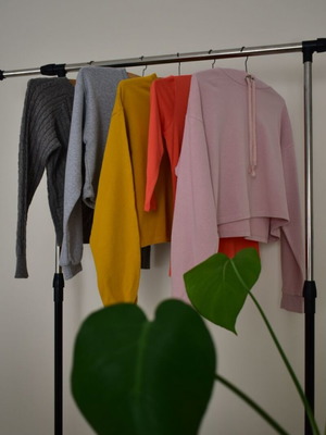 Set of women's blouses used, multicolored, size S