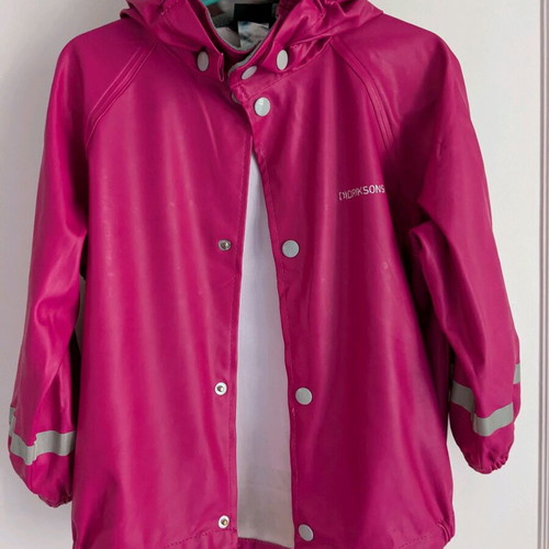 Didriksons waterproof jacket used, size 100 cm, pink
