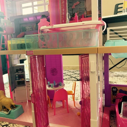 Barbie three-story house like new with furniture and accessories