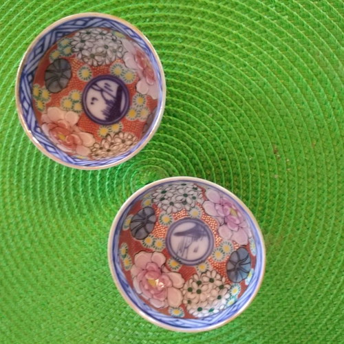 Old handmade porcelain China Qing dynasty used