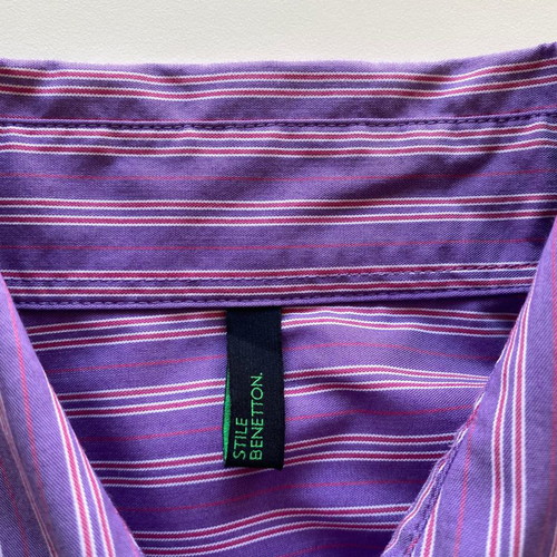 Benetton women's shirt slim fit size S like new purple