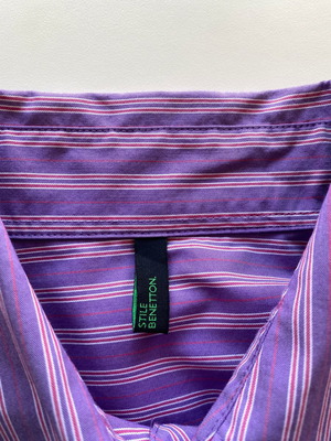 Benetton women's shirt slim fit size S like new purple