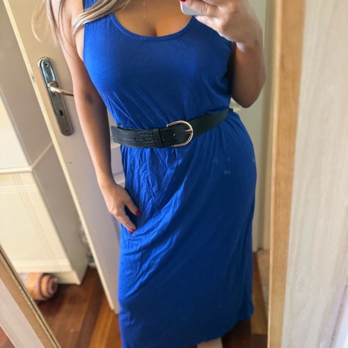Maxi dress blue electric H&M like new, size Large