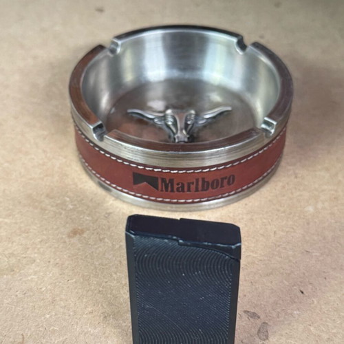 Marlboro ashtray and lighter used