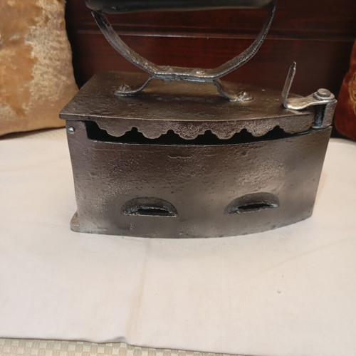 Antique traditional charcoal iron used