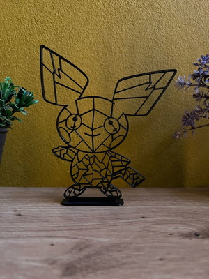 Pichu Geometric Low Poly Figure 16cm new