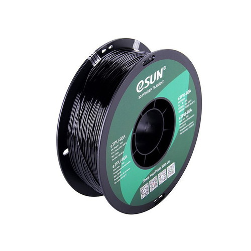 eSUN eTPU-95A 3D Printer Black filament 1kg new, sealed