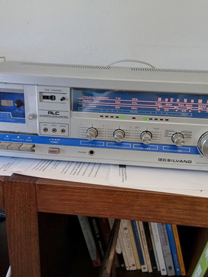 Silvano vintage radio amplifier used, FM MW SW, cassette recorder