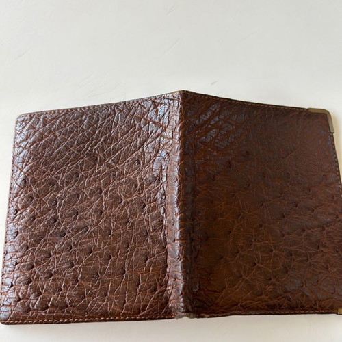 South African Airways vintage wallet used, ostrich leather