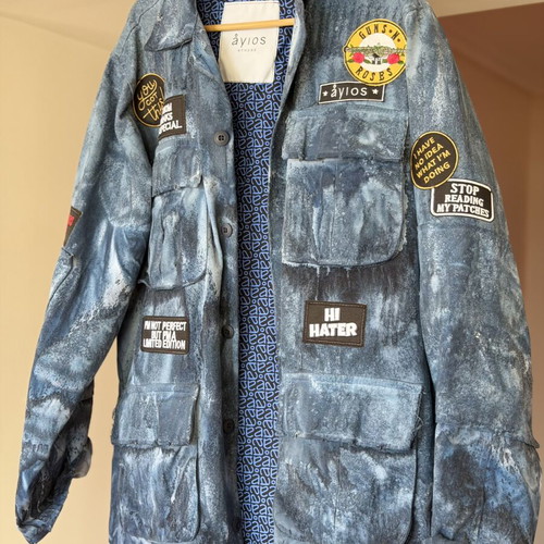 Áyios Athens Statement Jacket Blue Large like new