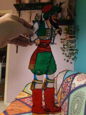 Kostis shadow theater figures new, professional plastic 37 cm
