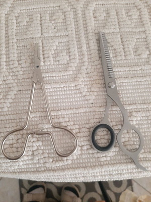 Thinning scissors and tweezers for dog ear hair new