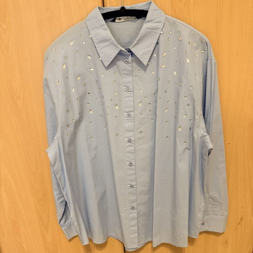 Zara blue shirt with stones used, size M