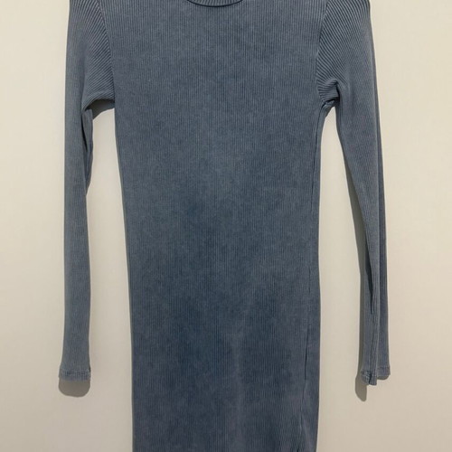 Stradivarius dress grayish blue, long sleeve, like new