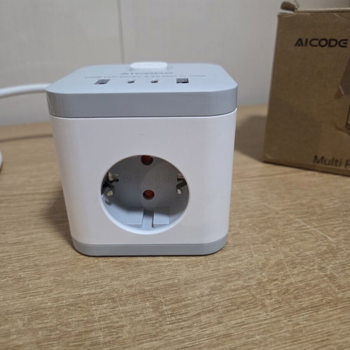 AICODE Cube Power Strip with USB Ports and Overload Protection new
