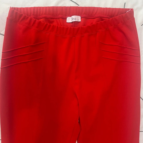 Red women's pants Dina new, size L
