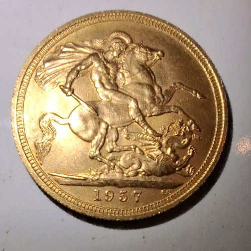 Gold coin 1957 new, 22 carat