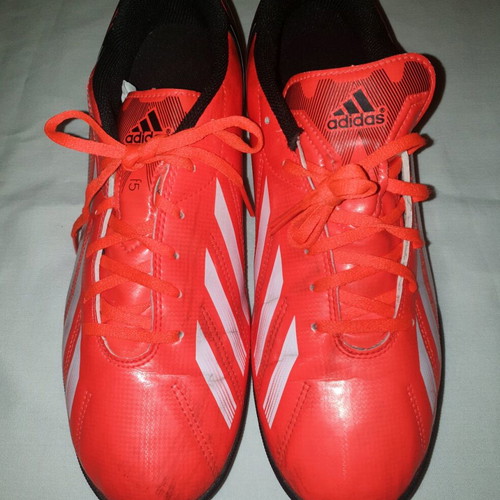Adidas F10 Football Shoes used, size 42 2/3, red-orange indoor training