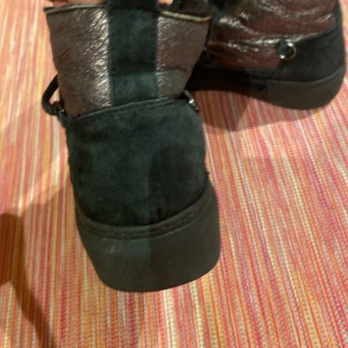 Women's Metallic High-Top Sneakers, Size 37, Black