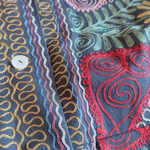 Women's multicolored embroidered jacket