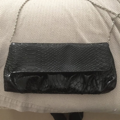 Achilleas Accessories women's shoulder bag used black with silver chain