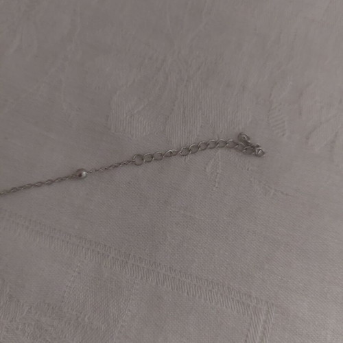 Bracelet made of stainless steel like new, silver color, length 17+5 cm
