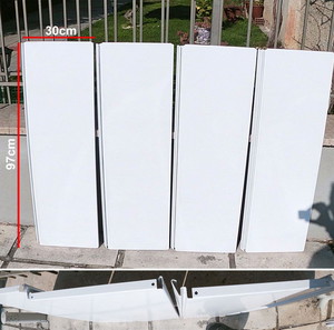 25 Μεταλλικά Ράφια 30x97εκ για τοποθέτηση σε τοίχο με ράγες και βραχίονες ή σε γόνδολα ! ΕΥΚΑΙΡΙΑ !!
