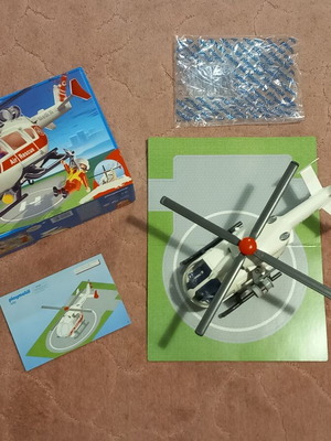 Vintage Playmobil ελικόπτερο διάσωσης No 4222 μεταχειρισμένο, πλήρες σετ