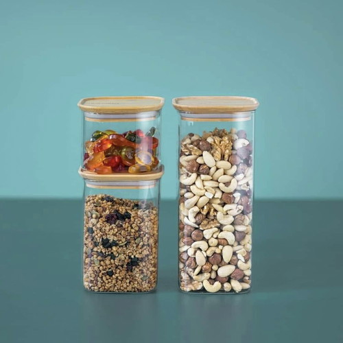 Crystal Bamboo Tupperware 1.9L new with airtight bamboo lid