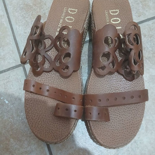 Dolce women's flat espadrilles, size 40, brown