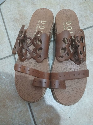 Dolce women's flat espadrilles, size 40, brown