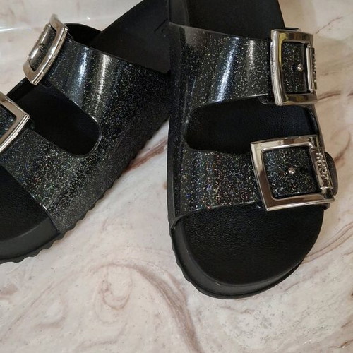 Zaxy slippers black like new, size 37