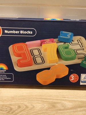 Playtive Wooden Montessori Number Puzzle used