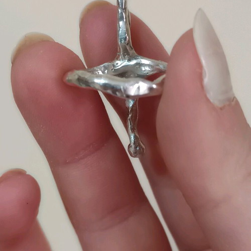 Silver 925 cross-shaped ring new