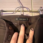 Γυναικείο παντελόνι Zara μεταχειρισμένο, καφέ, μέγεθος M