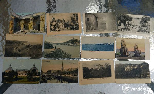  12 vintage kart postal