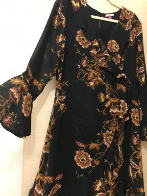 Joe Browns Φλοράλ Boho Φόρεμα Midi Ασύμμετρο Μέγεθος 44/46 Σαν Καινούργιο