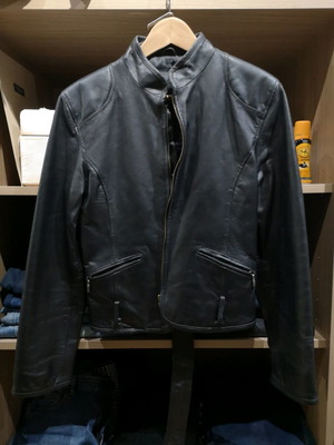 Biker jacket δέρμα Attrattivo large μεταχειρισμένο, μαύρο