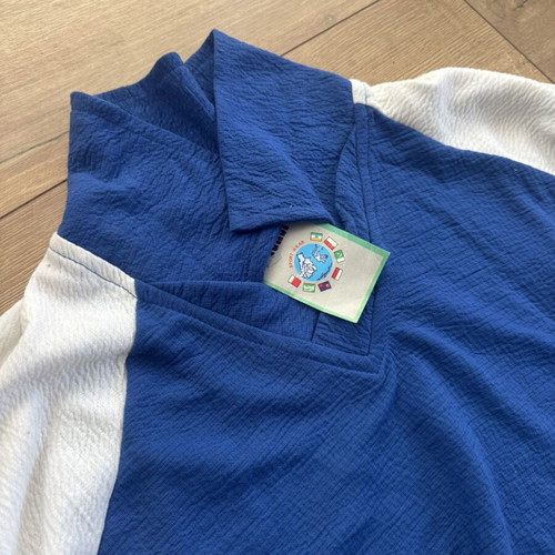 Men's Long Sleeve Sports Shirt like new, white and blue, XL