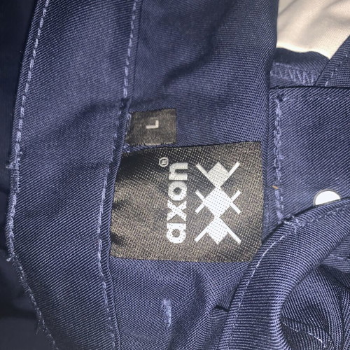 Axon work pants with elastic waist, blue, size L, new