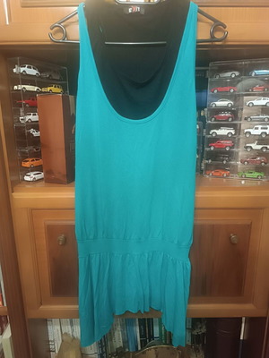 Exit women's summer dress medium like new, turquoise emerald color