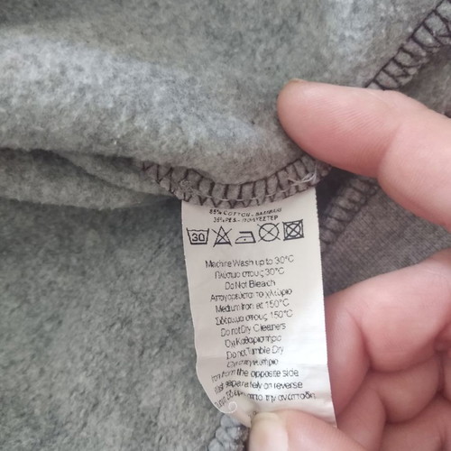Sam 0-13 sweatshirt used for 14-year-old boy gray-bordeaux