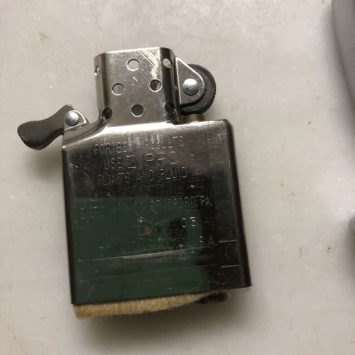 Zippo lighter Carbon Fiber emblem #670 used, vintage 1999-2000