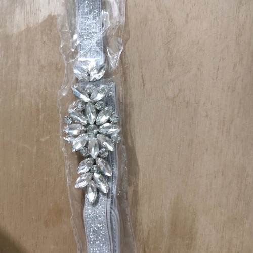 Princess dress blue like new with silver belt and rhinestones
