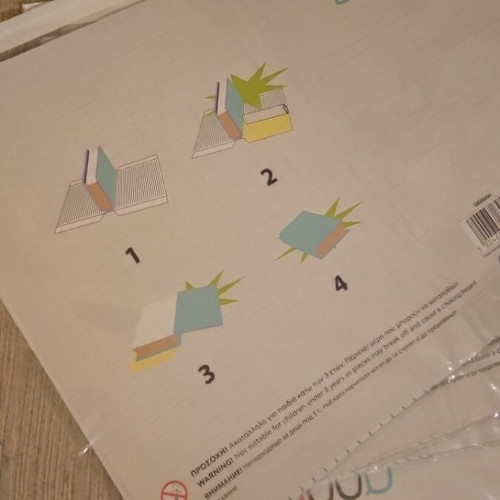 Self-adhesive transparent book cover sheets, pack of 4, 10 pieces each