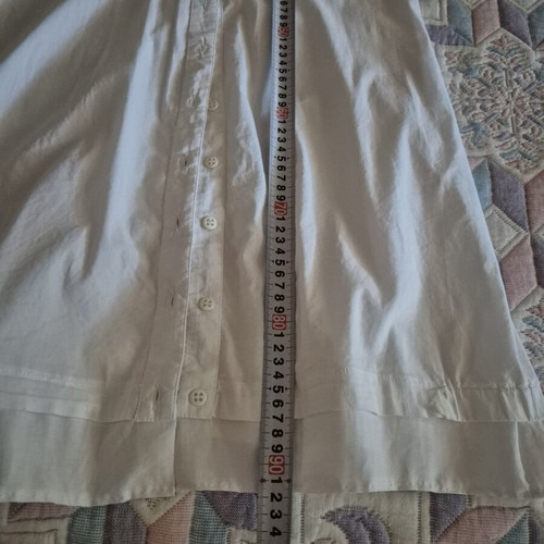 White dress with buttons like new, cotton with elastane, size L
