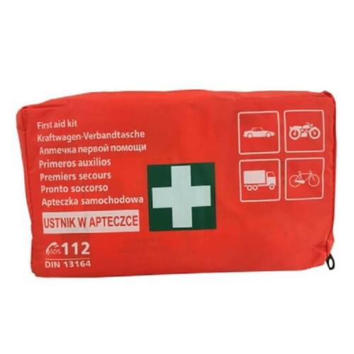 First Aid Kit DIN 13164 with Resuscitation Mask, Waterproof Case