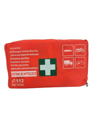 First Aid Kit DIN 13164 with Resuscitation Mask, Waterproof Case