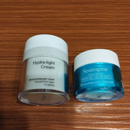 Jars from moisturizing creams used, set of 2