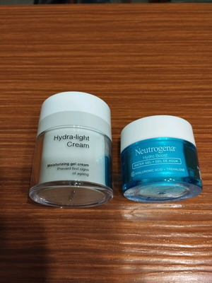 Jars from moisturizing creams used, set of 2